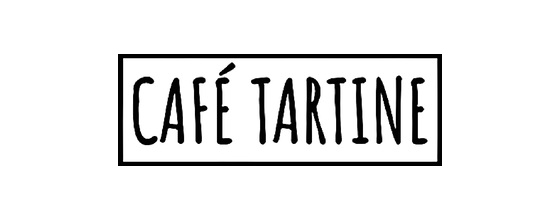 Café Tartine logo, a French cafe in Bangkok and a Markedine client. โลโก้ Café Tartine คาเฟ่ฝรั่งเศสในกรุงเทพฯ ลูกค้าของ Markedine