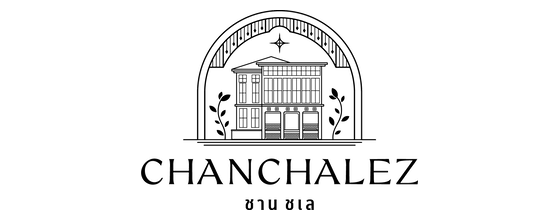Chanchalez logo, a seafood restaurant and event space in a 120 year old colonial house in Bangkok and a Markedine client. โลโก้ Chanchalez ร้านอาหารทะเลและพื้นที่จัดงานในบ้านโคโลเนียลอายุกว่า 120 ปีในกรุงเทพฯ ลูกค้าของ Markedine